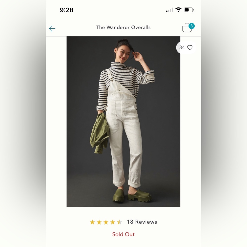 Pilcro The Wanderer Overalls sz 27T